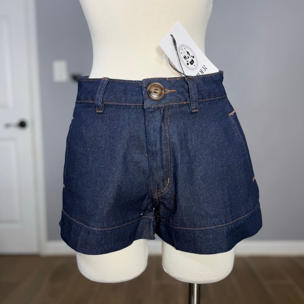 Cider Denim Mid Rise Micro Shorts, xxs